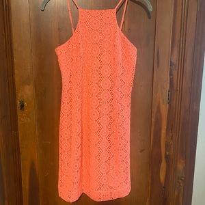Lily Pulitzer Coral Halter Dress